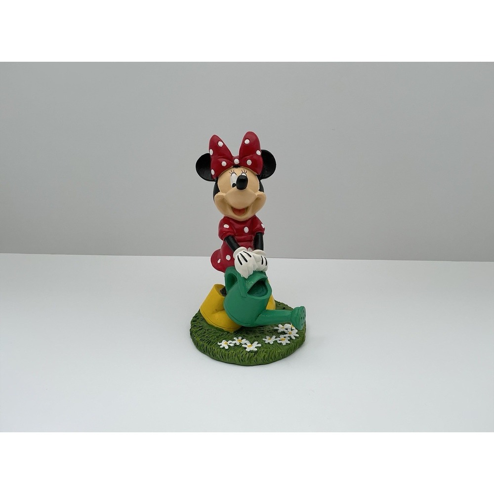Disney Minnie Mouse Watering Can Garden Statue 6" Resin